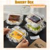 HỘP NHỰA VUÔNG NẮP GẬP BENTO TRONG ĐỰNG BÁNH LẠNH