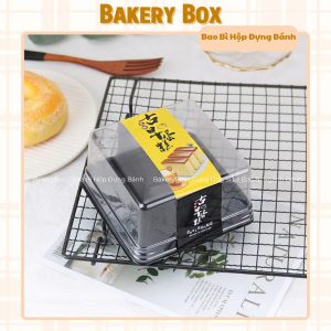 HỘP NHỰA XY11-11 ĐẾ ĐEN ĐỰNG BÁNH TRUNG THU