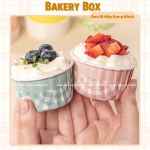 KHUÔN CUP TRÒN CARO NHIỀU MÀU ĐỰNG BÁNH MOUSSE