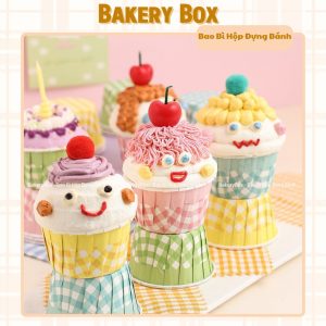 KHUÔN CUPCAKE CARO NHIỀU MÀU ĐỰNG BÁNH TIRAMISU