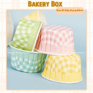 KHUÔN CUPCAKE CARO NHIỀU MÀU LÀM BÁNH KEM CHO CÁC BÉ