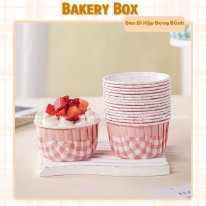 KHUÔN GIẤY TRÒN CARO NHIỀU MÀU NƯỚNG BÁNH