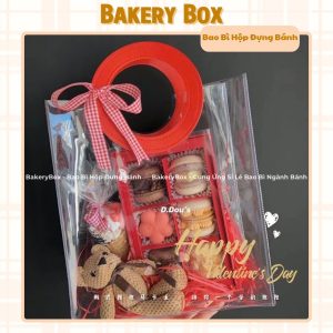 TÚI NHỰA QUAI ĐỎ ĐỰNG SET BÁNH